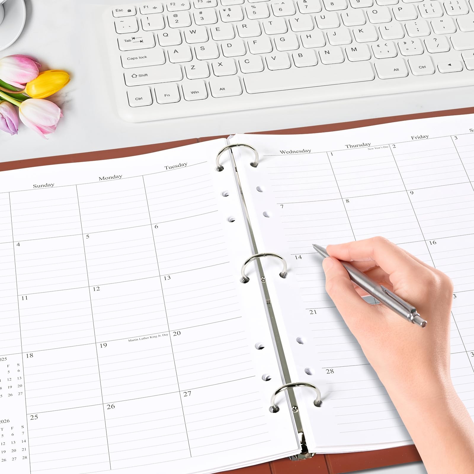 2026-2027 Monthly Planner Refill, A4 Letter Size Folio – 5(8.5″x11″)