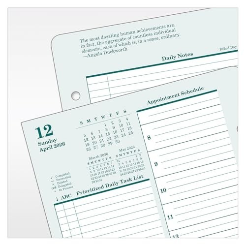 Original Planner Refill – Two Page Per Day, Ring-Bound, Classic Size, Apr 2026 –
