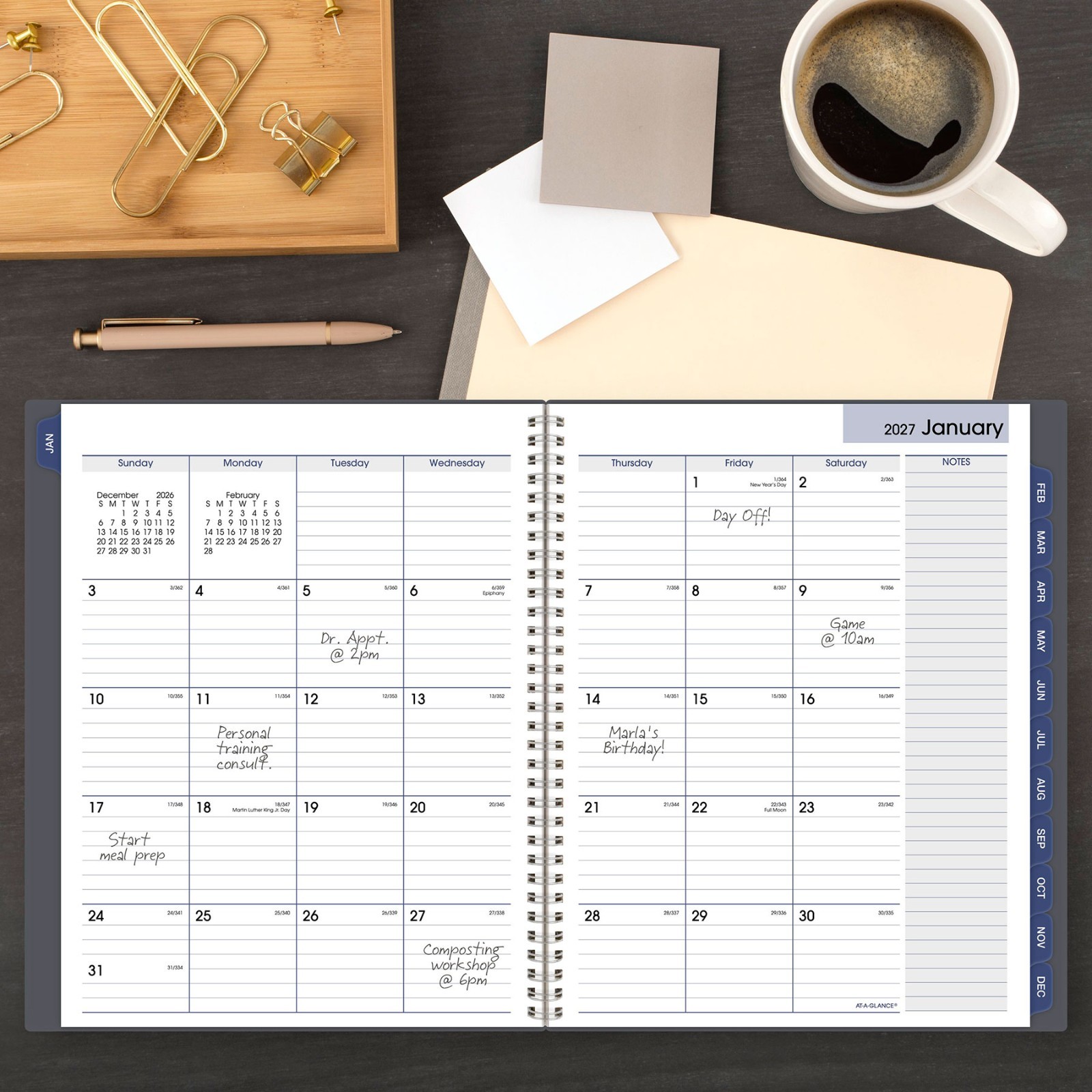 2026 At-A-Glance DayMinder GC470-07 Monthly Planner, 8-1/2 x 11″