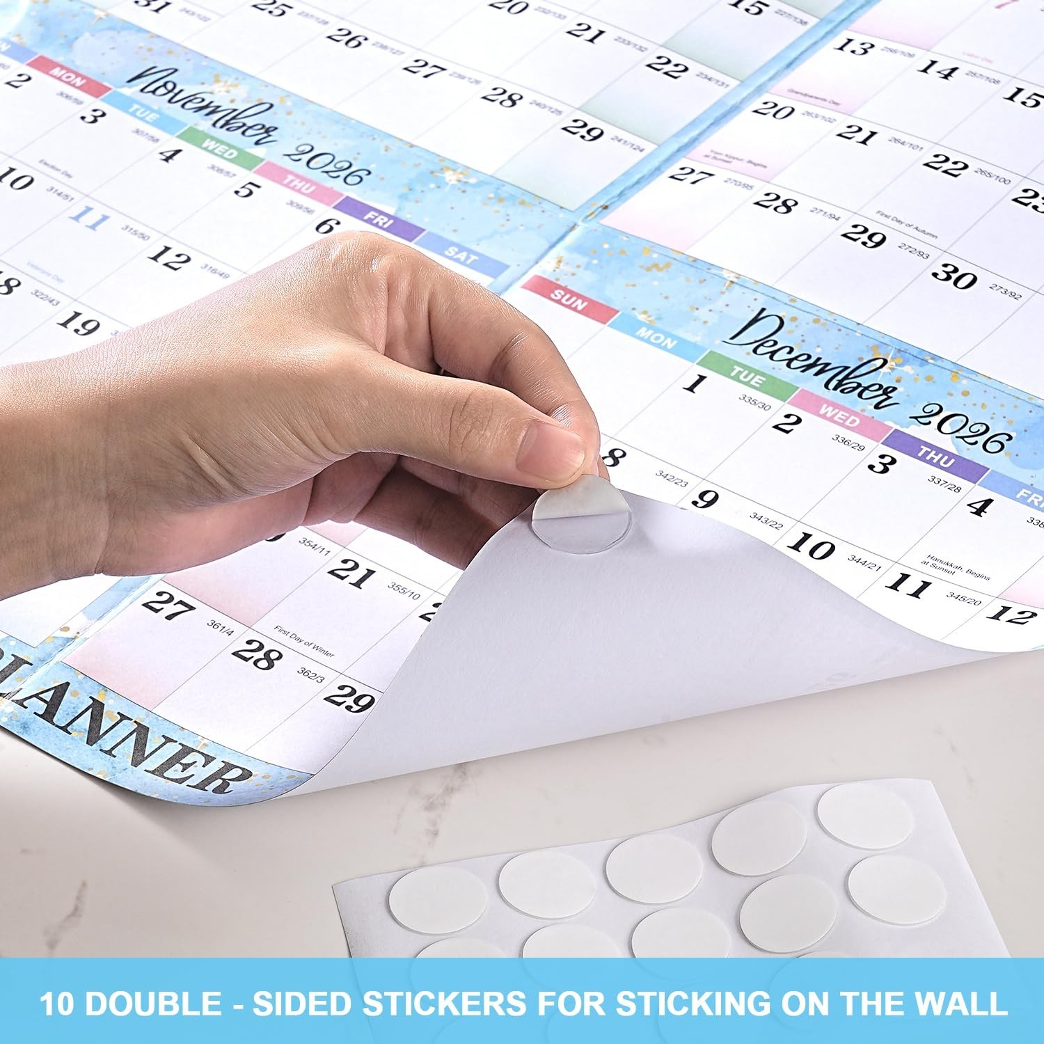 2026 Yearly Wall Calendar – 2026 Calendar (Jan 2026 – Dec 2026), 34.7″ x 22.9…