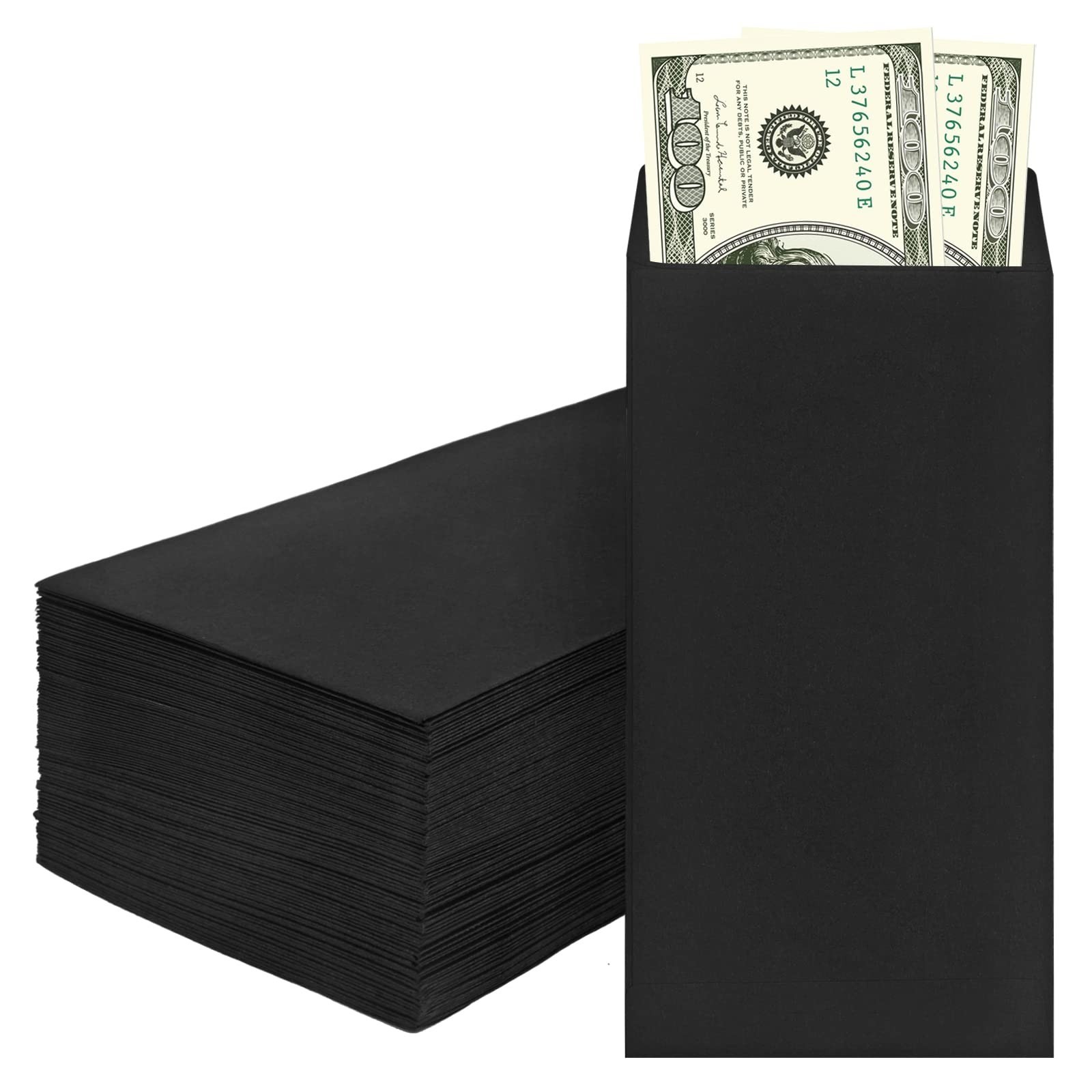 200 Cash Budget Envelopes, Self-Adhesive Money Organizers for Coins & Checks