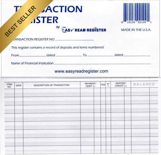 12 Pack Checkbook Registers 2025 2026 2027 Calendar Made in USA Balance Ledger