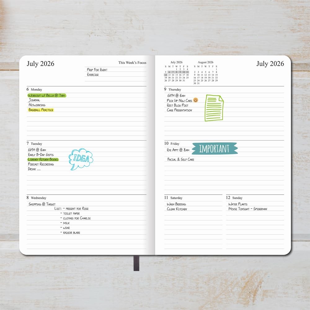 26-27 Academic Planner – Weekly and Monthly Planner, Jul 2026 – Jun 2027, Hol…