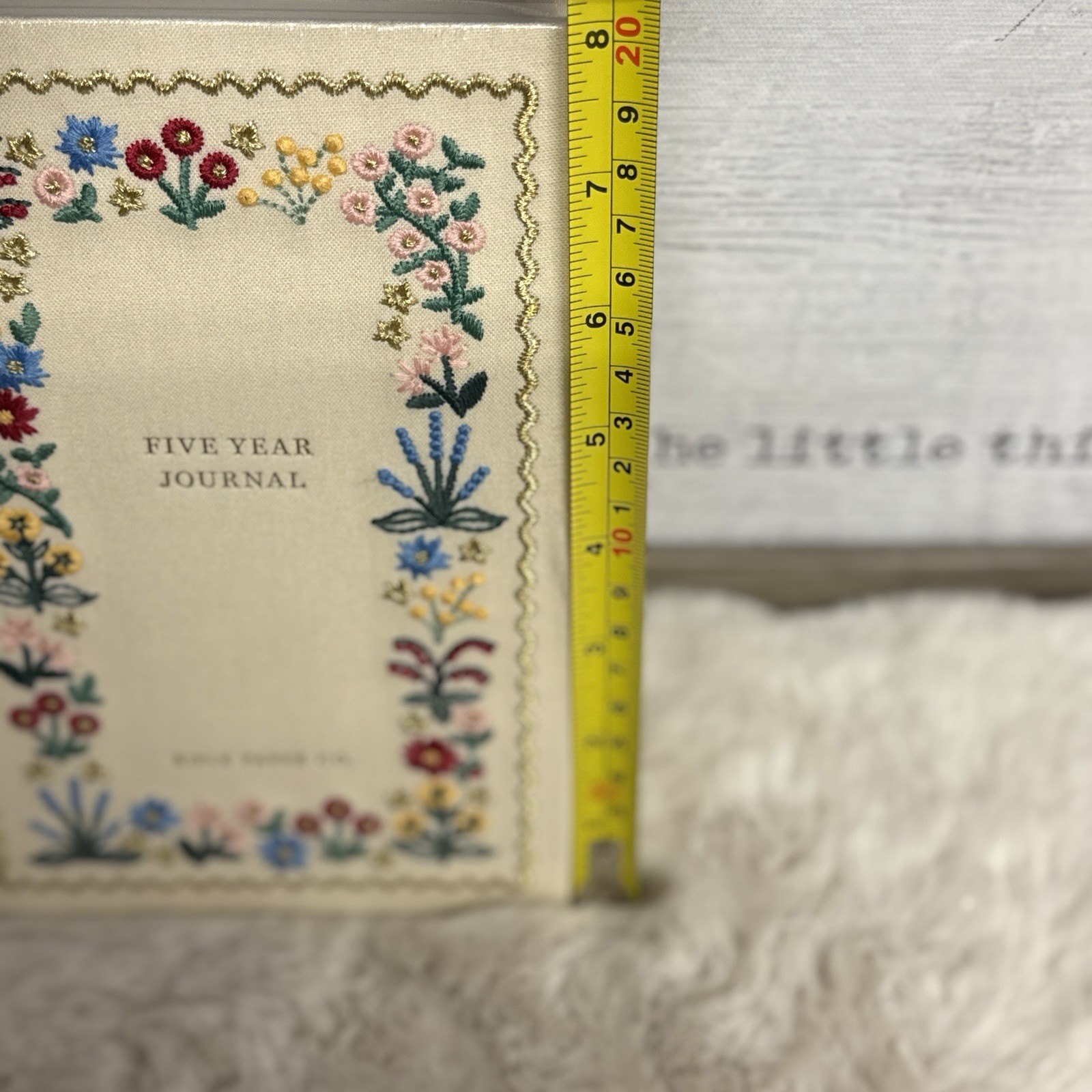 Rifle Paper Co Floral Embroidered Five Year Journal BEAUTIFUL New w/ Flaw