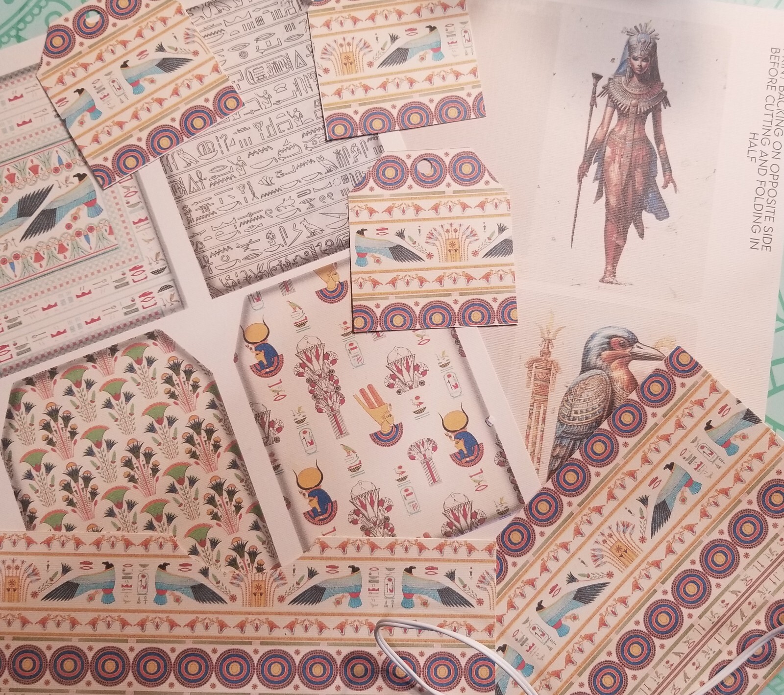 Junk Journal Booklet Blank “EGYPTIAN WONDERS” HANDMADE 5.5″x8.5″