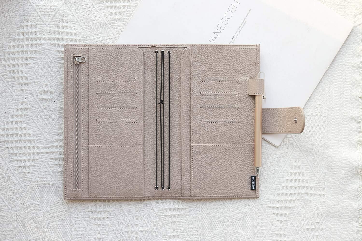 Companion Traveler’s Notebook Cover – Upgraded Design with Back Pocket Standa…