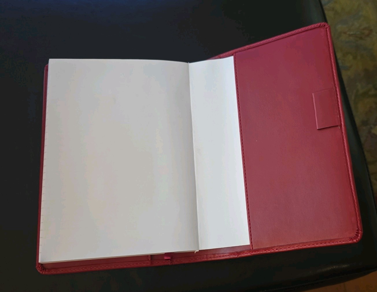 Faux Red Lined Journal Notebook, (Red), Medium 5.6 in X 8 in