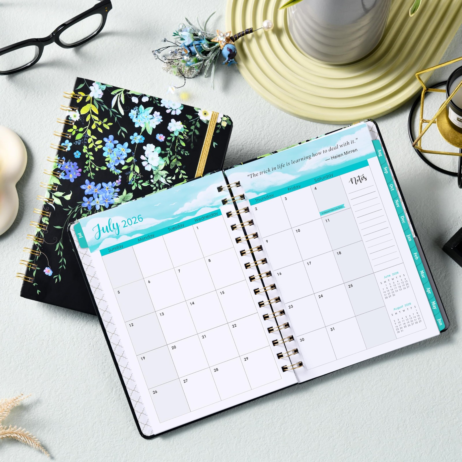 Planner 2026-2027 – 6.5″ x 8″, JUL. 2026 – JUN. 2027, Weekly & Monthly Planne…