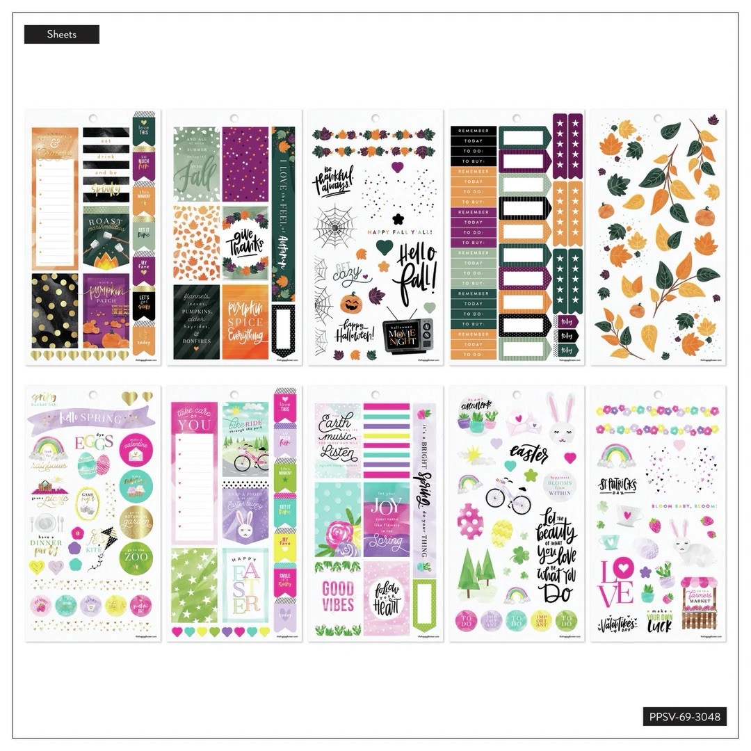 Happy Planner Value Pack Stickers ALL IN A SEASON