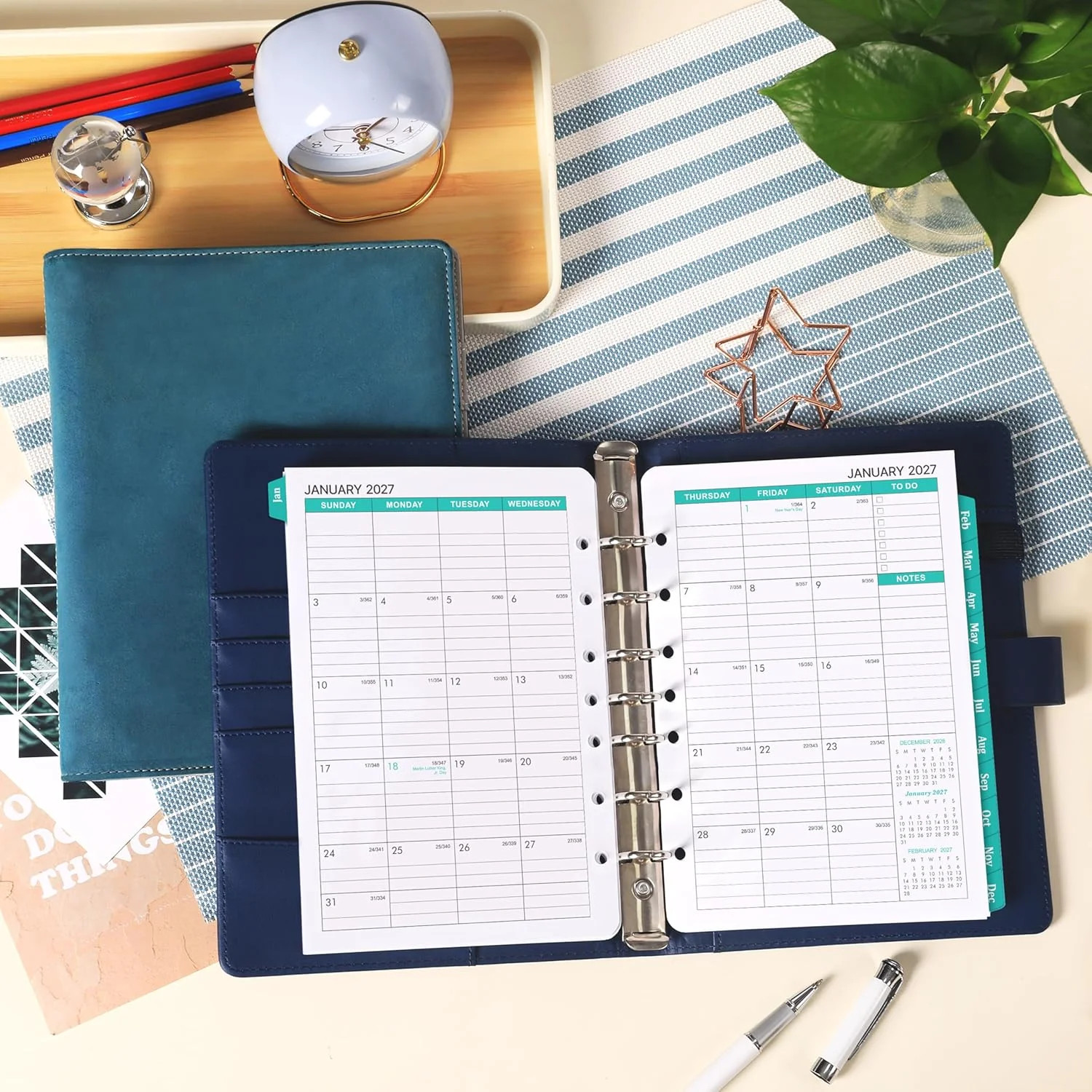 2026-2028 Monthly Planner Refill – Planner Inserts with 7-Hole Punched, 5-1/2″ X