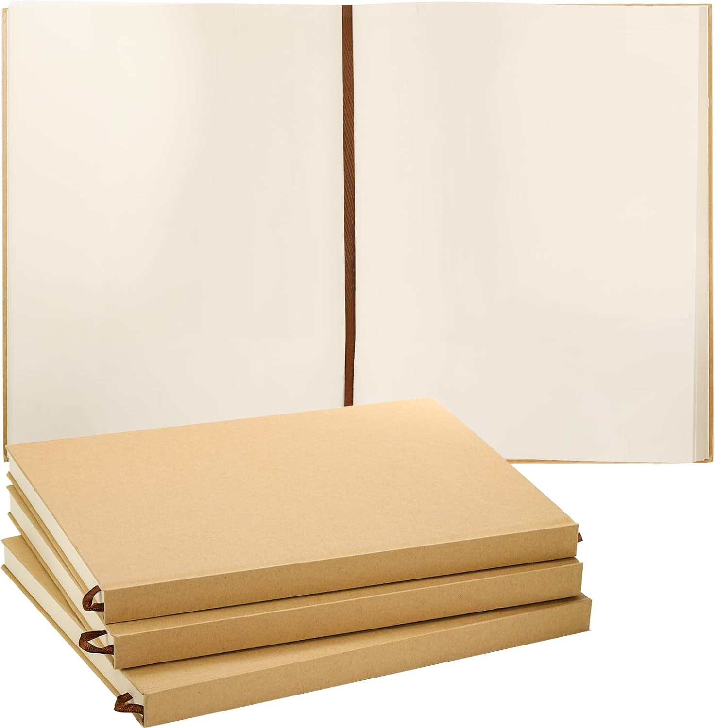 ZEAYEA 3 Pack 8.5 X 11 Inch Hardcover Sketchbook, Unlined Blank Notebook Journal