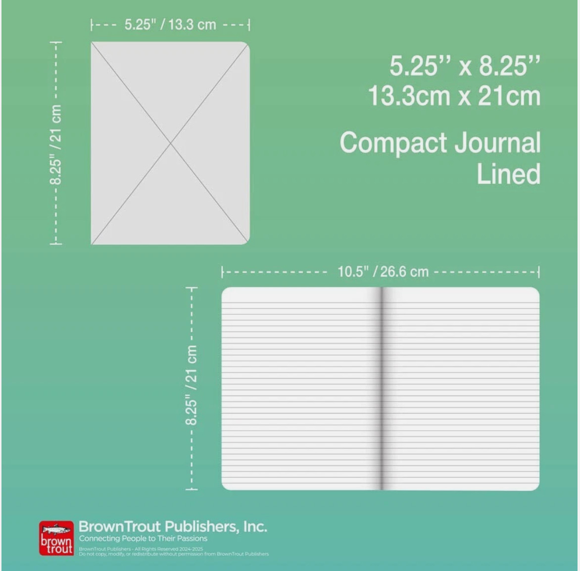 Pantone OFFICIAL | 5.25×8.25″ Lined Compact Journal 2 Red 1 Green 1 Lilac set