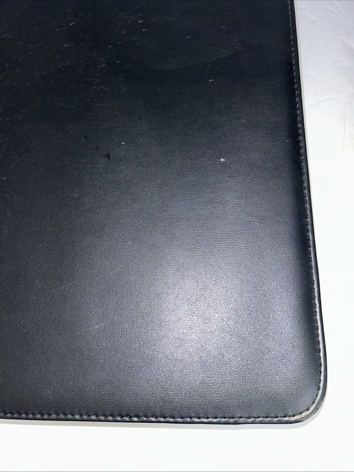 No Brand Leather Portfolio Folder Card Holder Business Organizer with Zipper