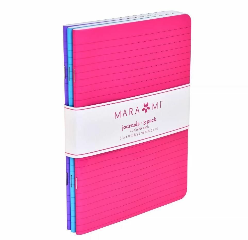 Mara Mi Jelly Cover Journals 8″ x 6″ Lined Pink Teal Purple 40 Sheets 3 Pack NEW