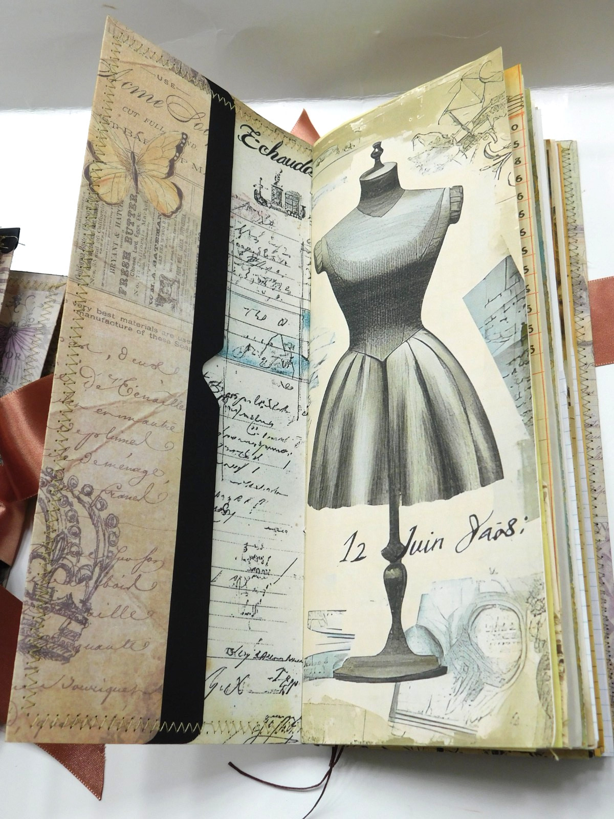 Tall Junk Journal Blank Diary Travelers Notebook 116 Page Vintage Style K