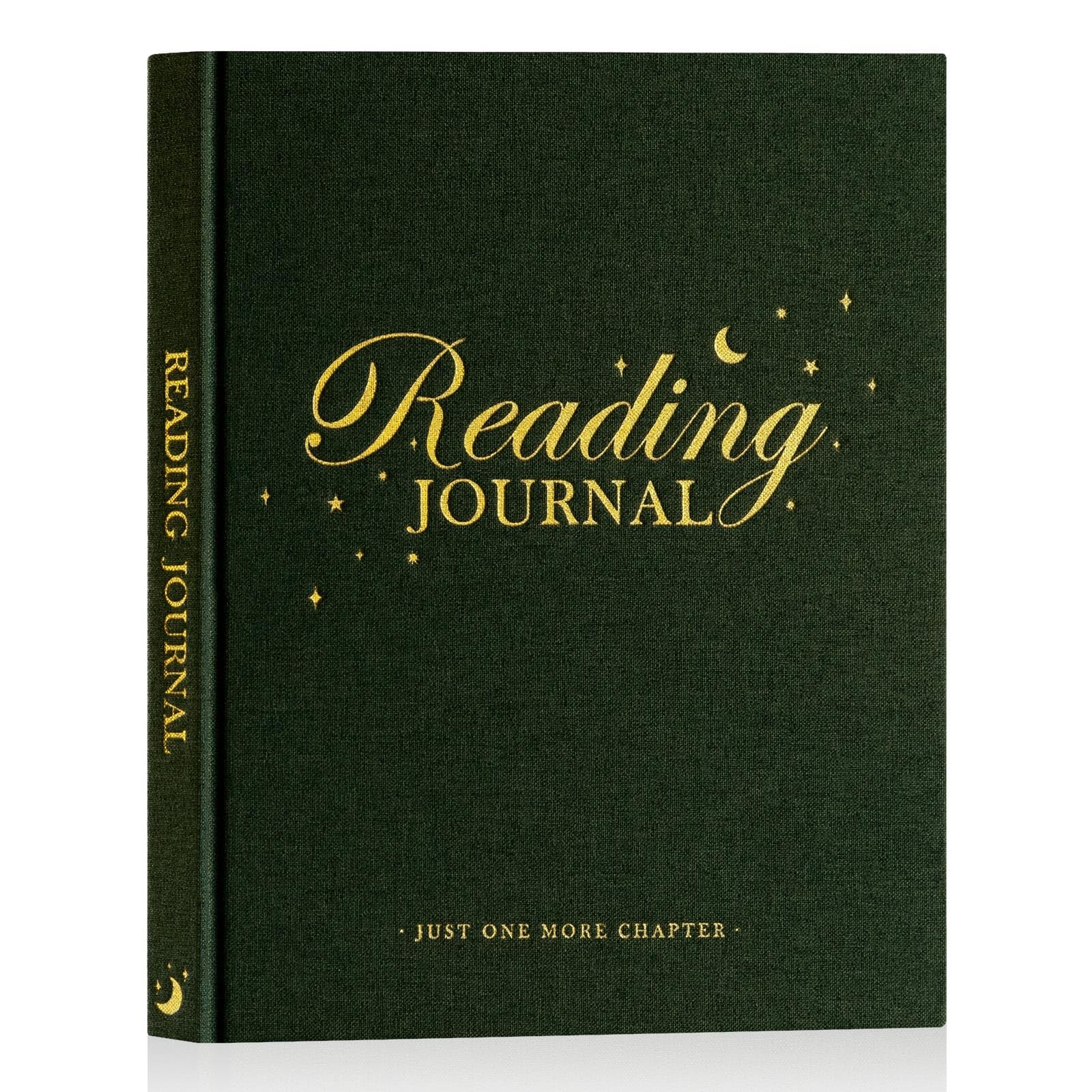 Lanpn Reading Journal Book for Lovers Readers, 9.3″ Star, Green