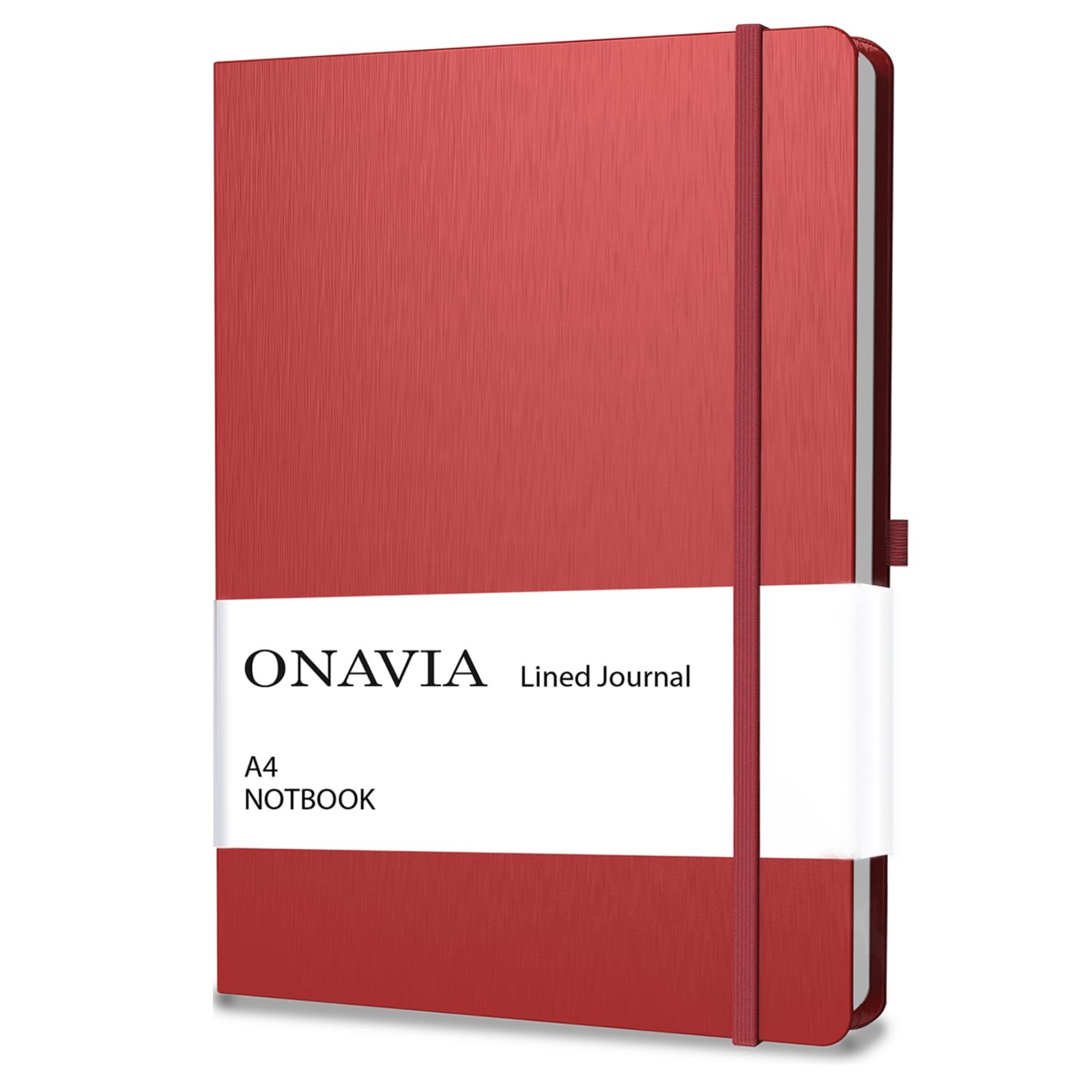 ONAVIA A4 Notebook Hardcover, 8.5″ x 11″ College Ruled Journal A4, Red