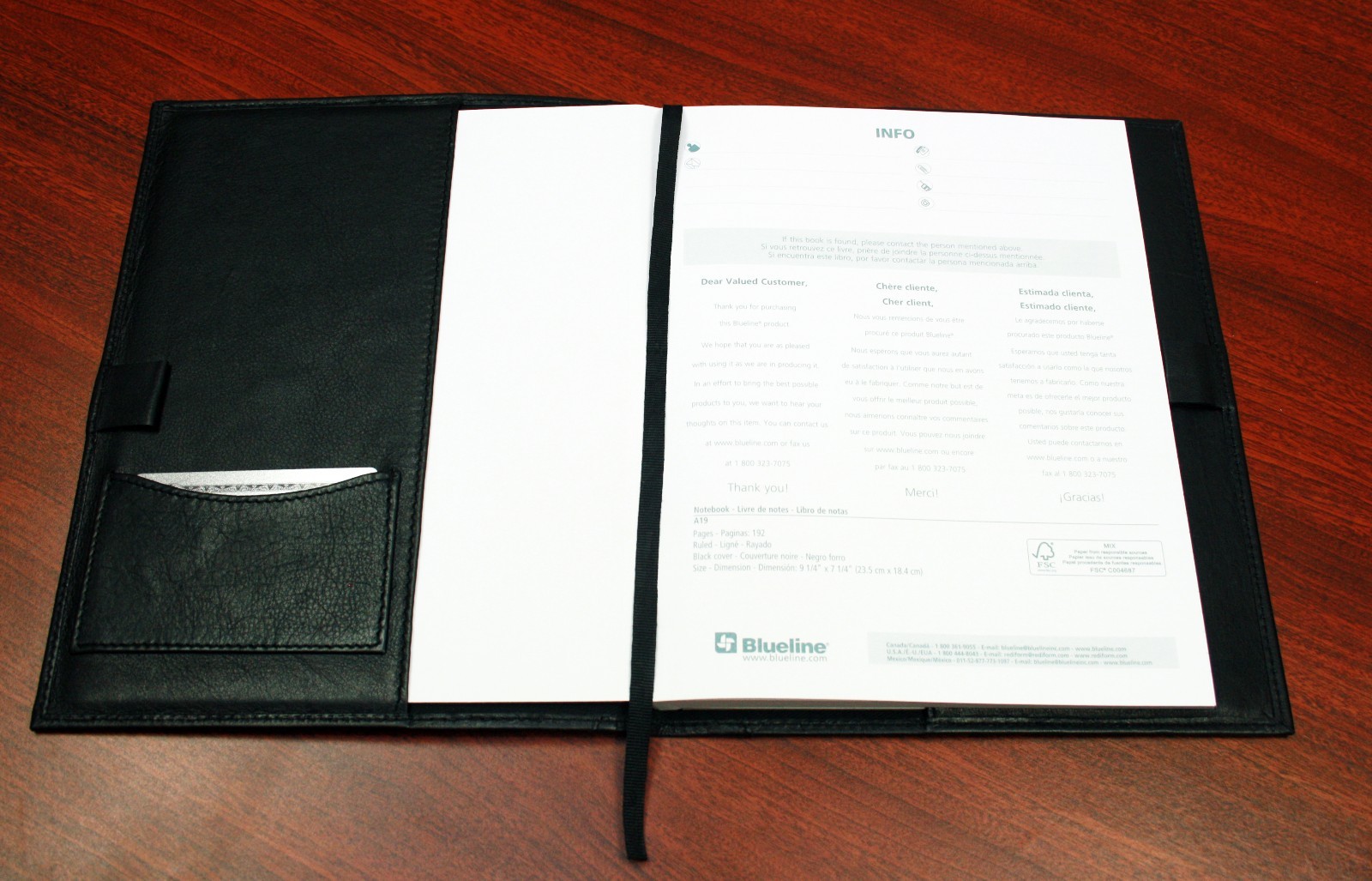 ASHLIN® SLIM Journal 5 X 8 inches 100 % Tuscany Leather P9003-18-01 (MSR $95.00)
