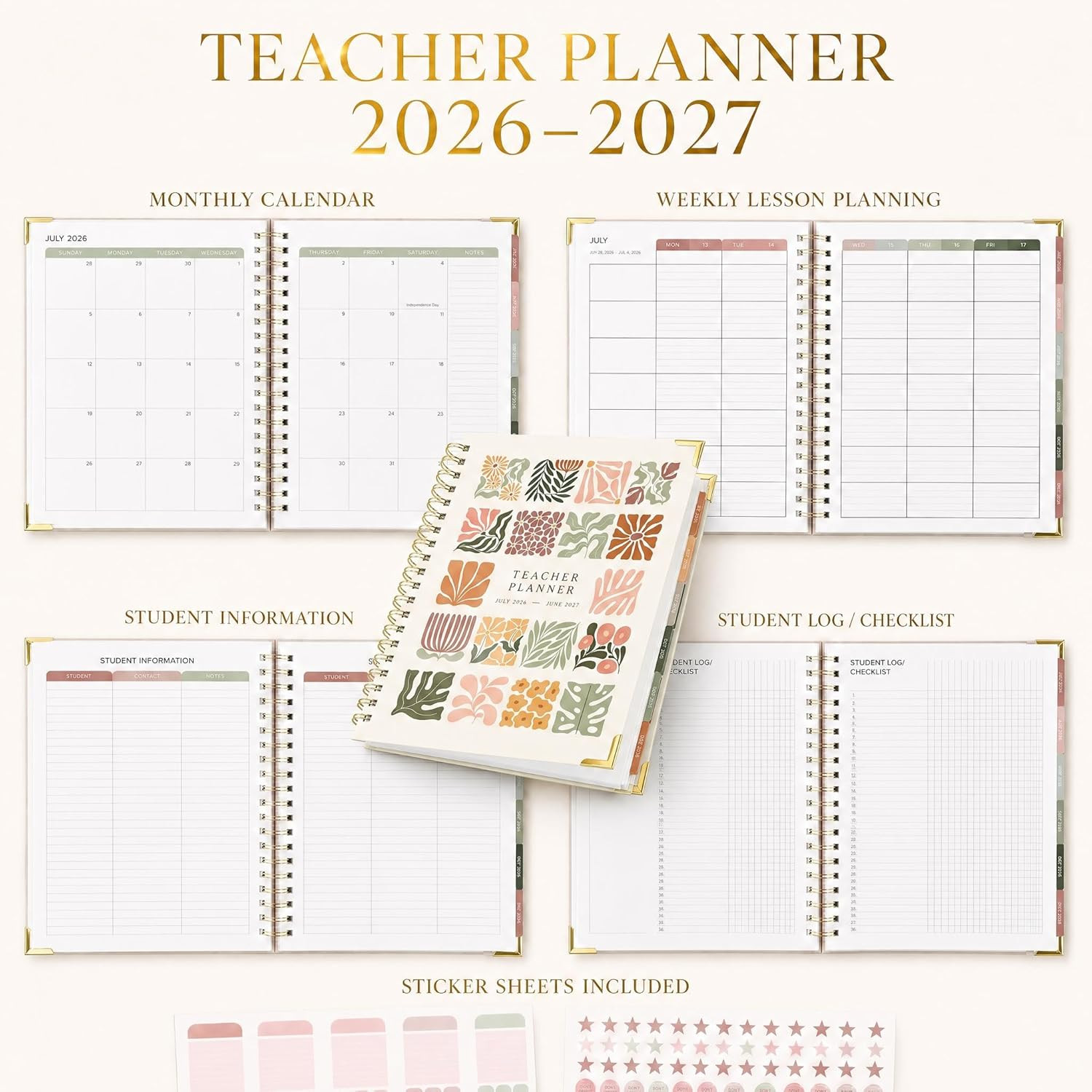Aesthetic Teacher Planner For The 2026-2027 Academic School Year – Your All Incl