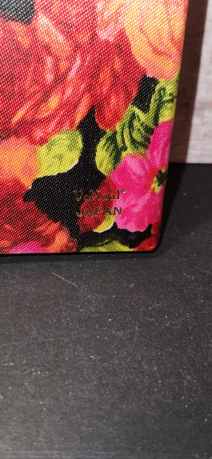 VTG Address & Telephone Book Bold 1960s Red, Orange, Pink Silky Floral Fabric