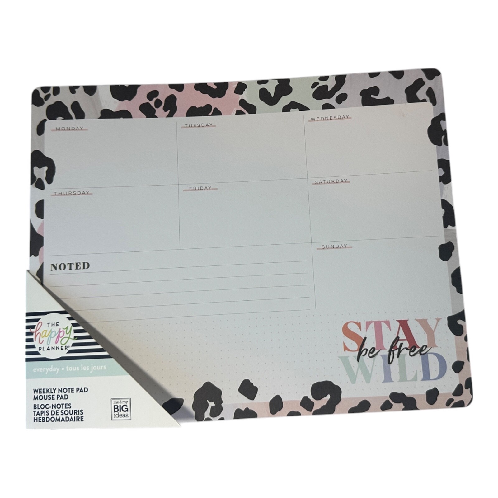 Happy Planner Colorful Leopard Weekly Note Pad / Mouse Pad