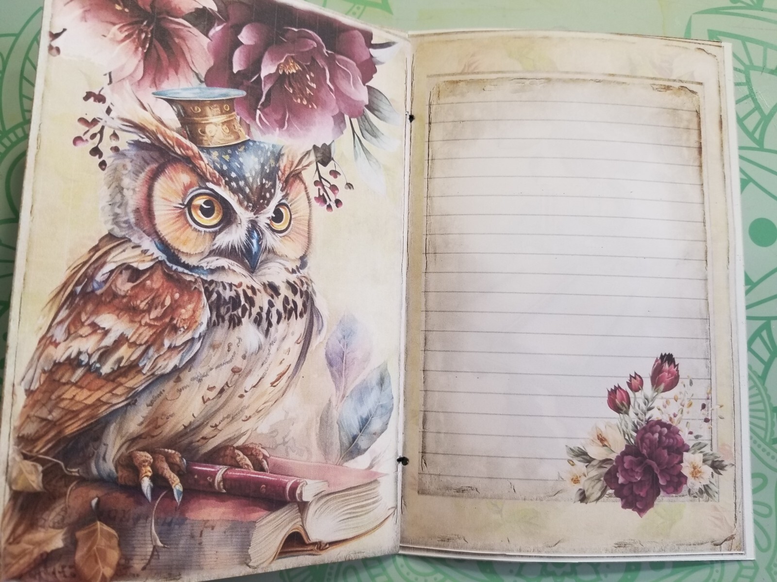 Junk Journal Booklet “WIZARD SCHOOL” Vintage HANDMADE Cards, Pockets, Ephemera,