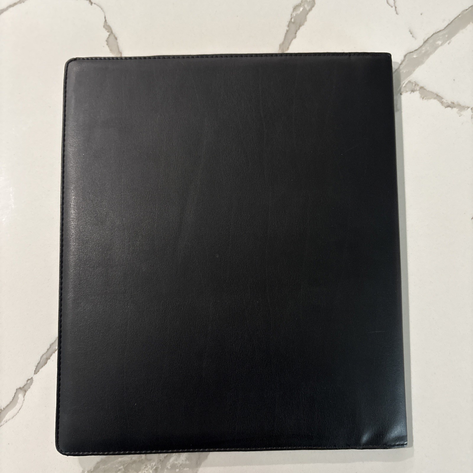Franklin Covey Note Pad Folio Black Leather Organizer Cover 12″x 10″