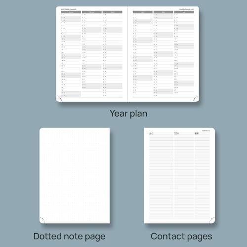 2026 Weekly Planner – Medium 6.5″ x 8.5″, Leather Soft Cover, Monthly Tabs, Thic