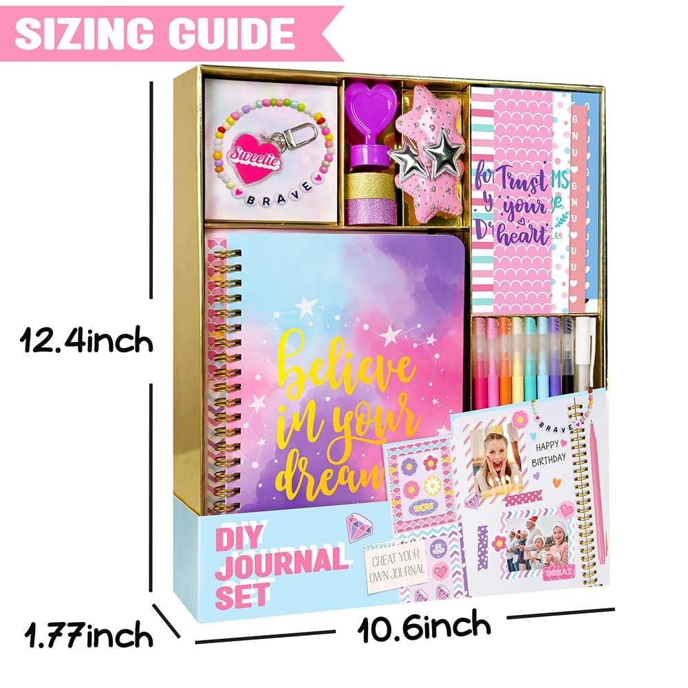 DIY Journal Kit for Girls – 200+PCS Teen Tween Girl Gifts Trendy Stuff, Stock…