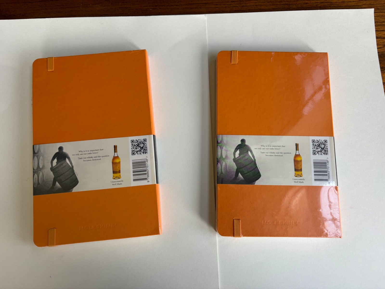2 Glenmorangie Orange Moleskine Lined Notebooks NOS Factory Sealed You Get Both