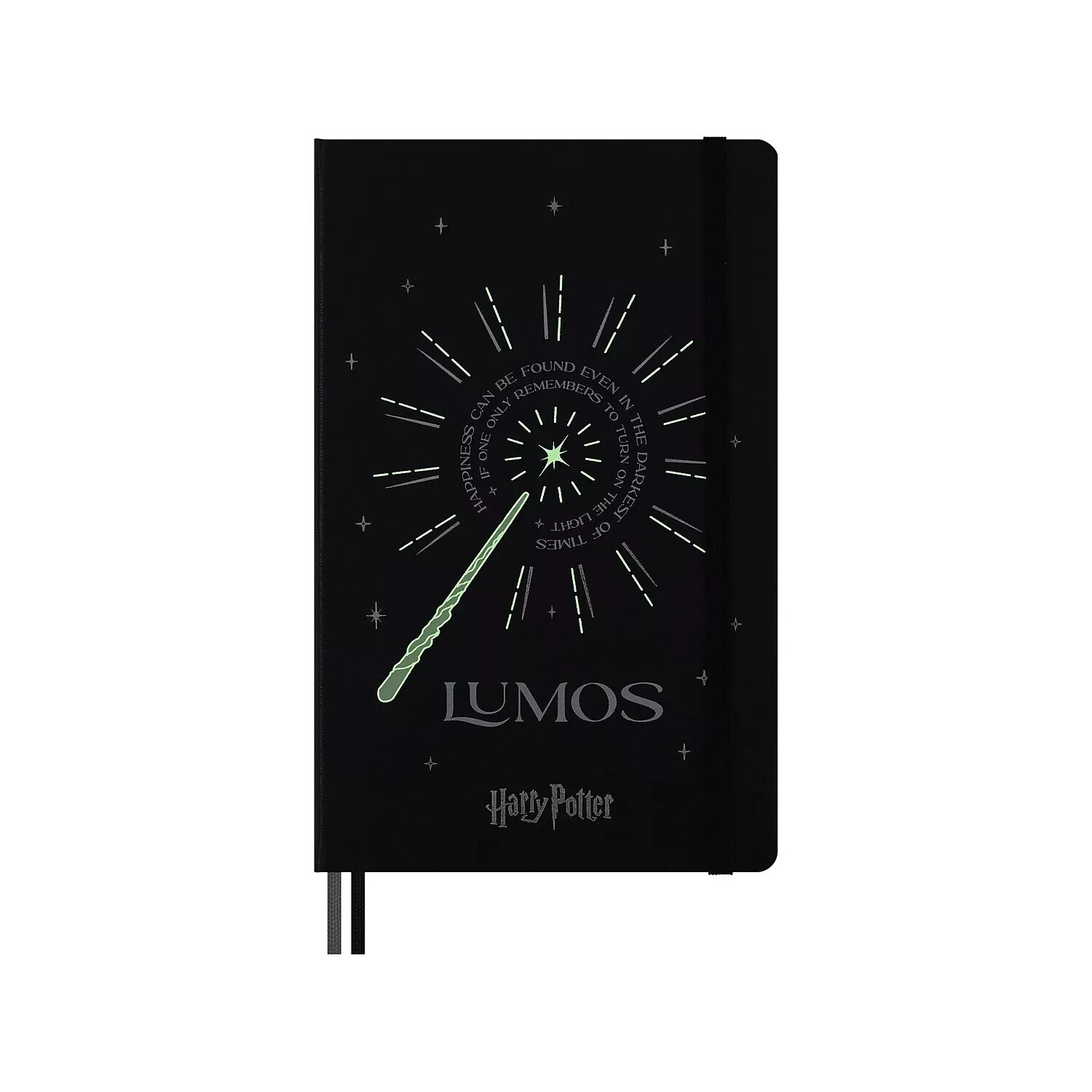 Moleskine Harry Potter Lumos Notebook Hard Cover, Ruled, Large Glow in Dark New