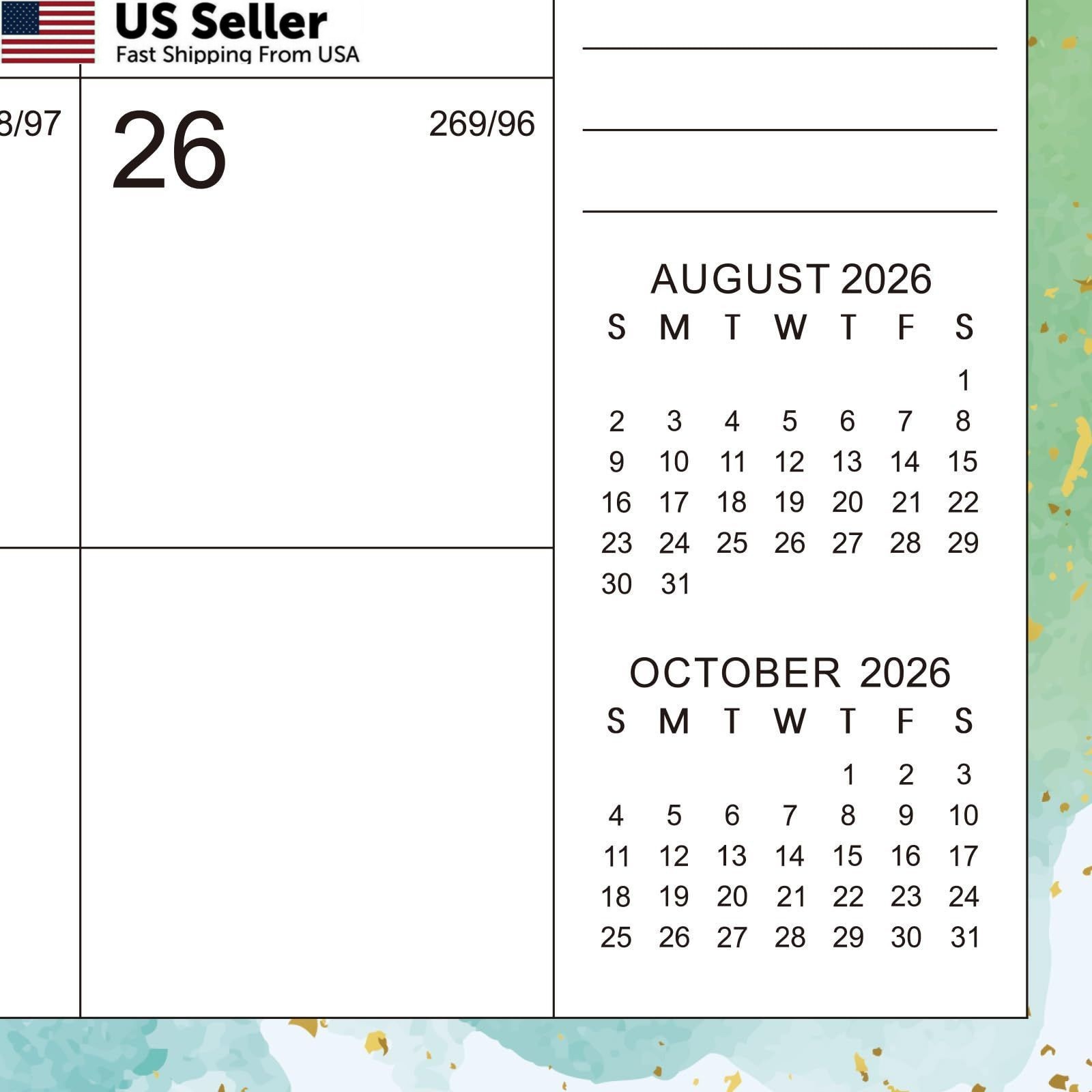 Wall Calendar 2026-2027 – Calendar, JUL 2026 – 14.8″ x 11.5″, white