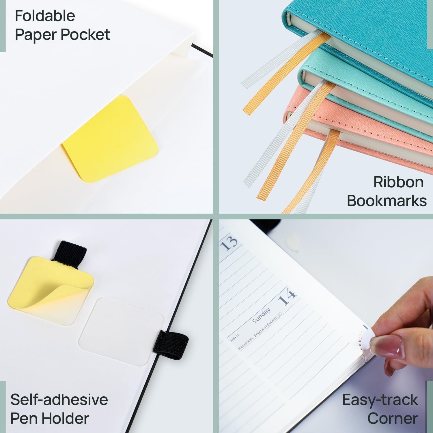Hourly Appointment Book, July 26-June 27 – Leather Cover