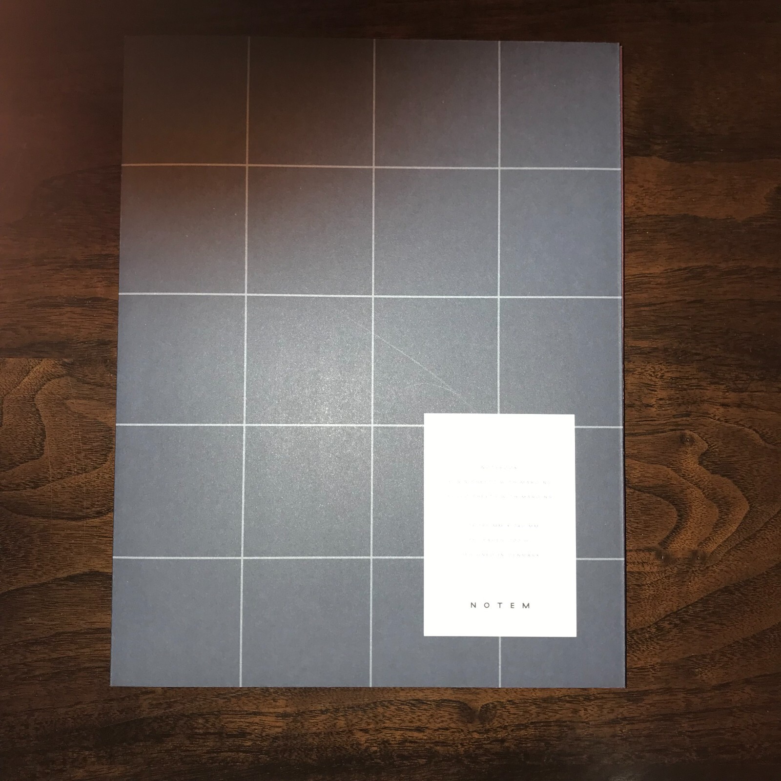 New Writing Journal Notebook, Blue Gray Grid, Blank, Notem Brand 160 Pages