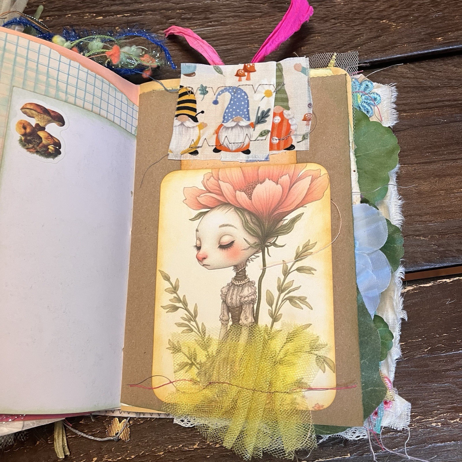 Fairy Junk Journal Grungy Floral Woodland Forest Boho Softcover 3 Signatures