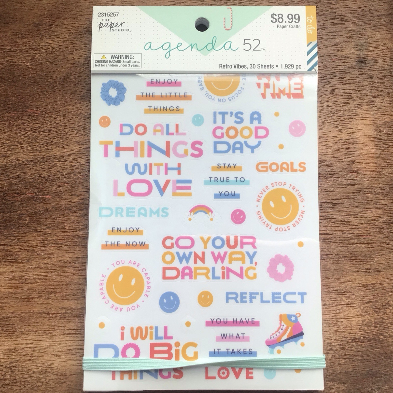 Agenda 52 Sticker Book/Retro Vibes 1929 Pieces/New