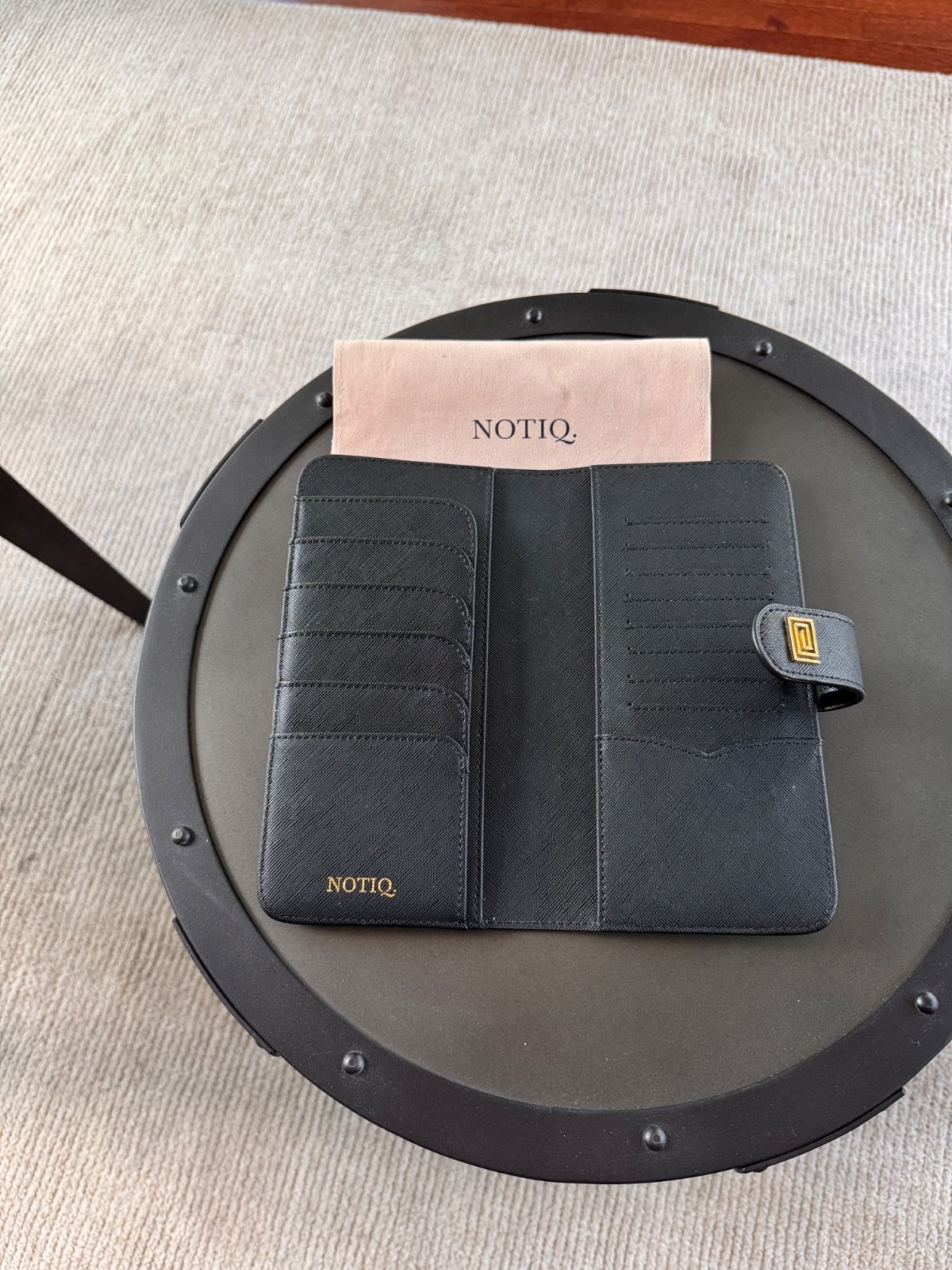 Notiq Jet Black Saffiano SLIM Wallet | SLIM Travel Cover (New)