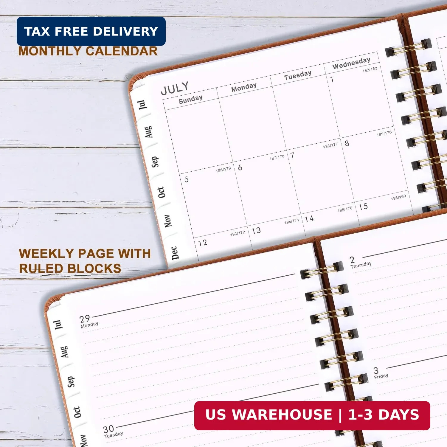 Planner 2026-2027 – Weekly & Monthly 2026-2027 Planner with Twin-Wire Binding, J