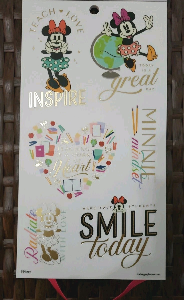 Happy Planner Disney All Smiles Minnie Mouse Teacher VALUE PACK STICKERS 767 Pcs
