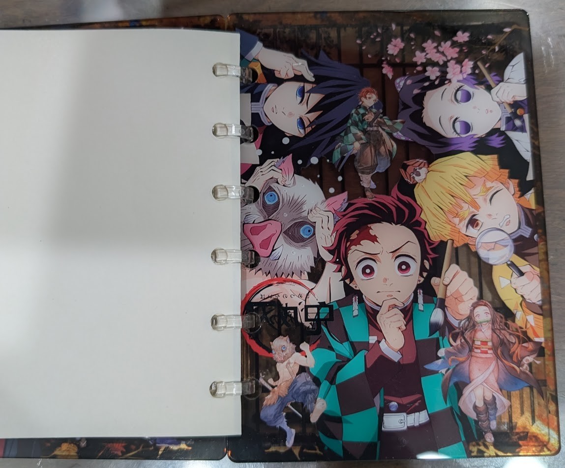 Demon Slayer A7 Acrylic Shaker Notebook