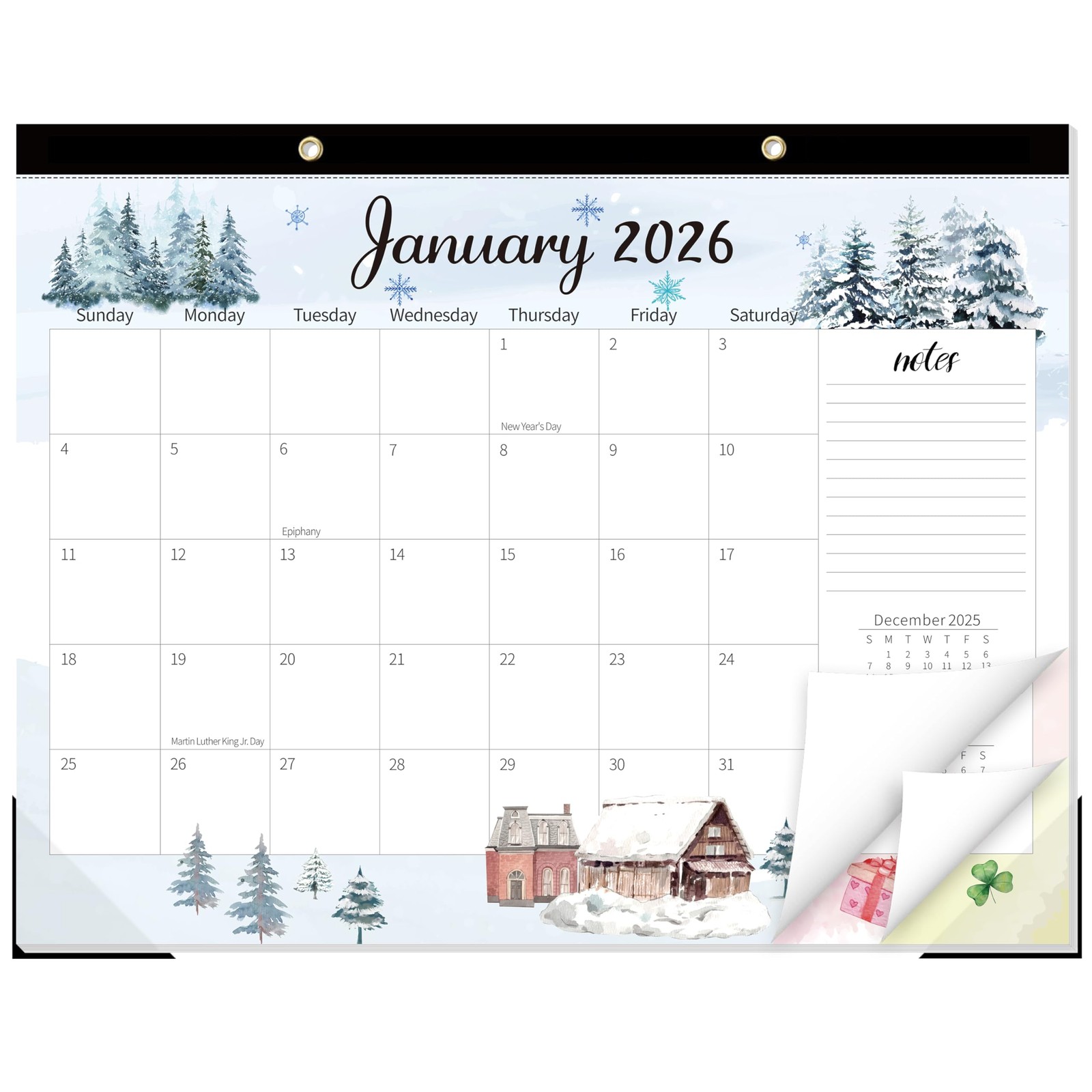 GuassLee Monthly Large Desk Calendar 2026-2027 – 18 Months 22″x17″, January