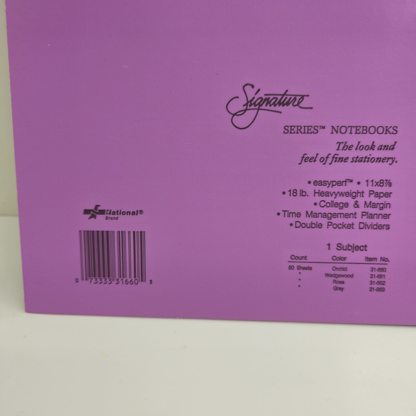 National Signature Series 2 Notebook Lot 11×8 7/8 College Ruled Time Planner
