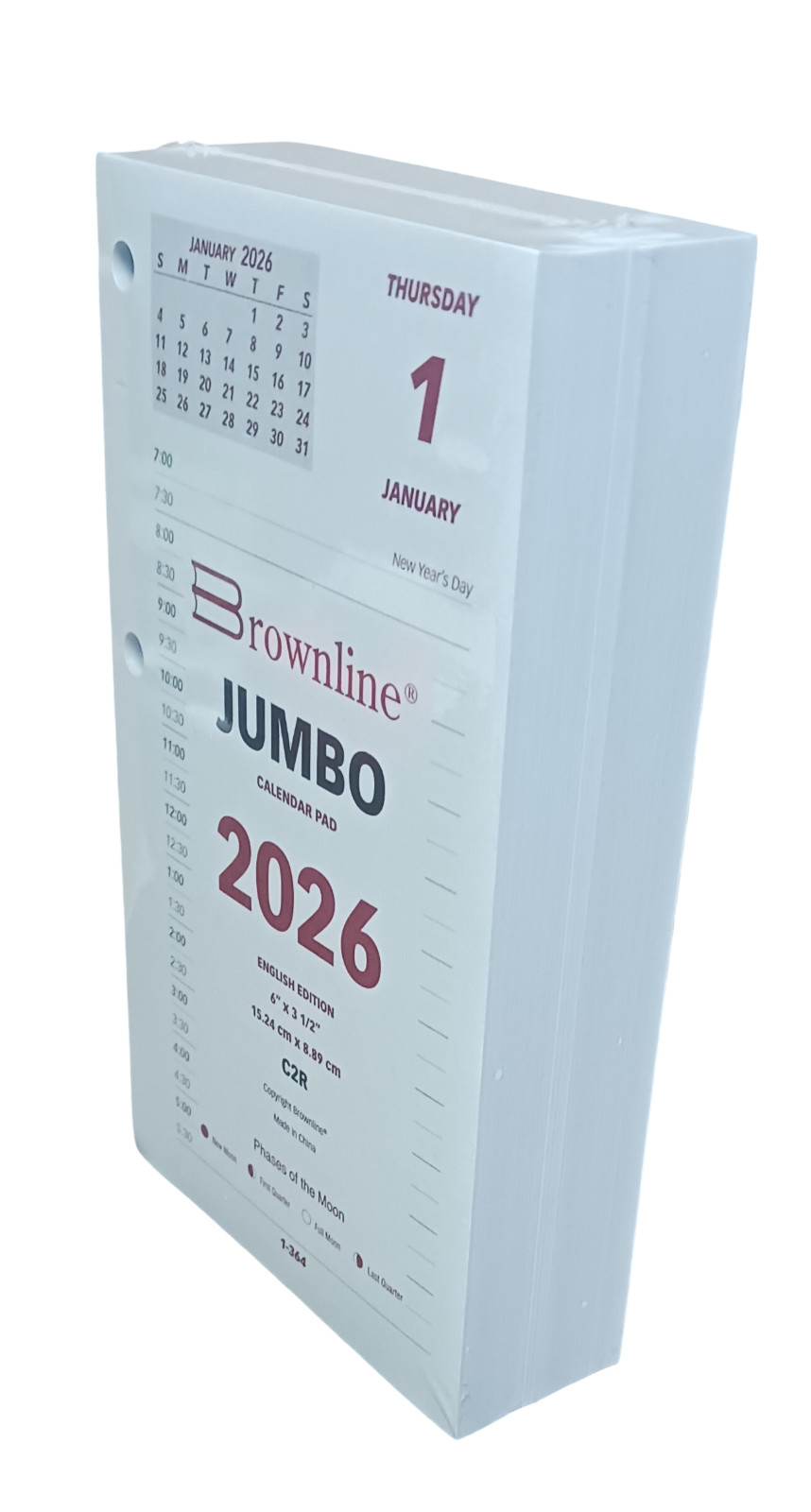 2024 Brownline C2R Jumbo Calendar Home Office Calendars Pad Refill 6″ x 3-1/2″