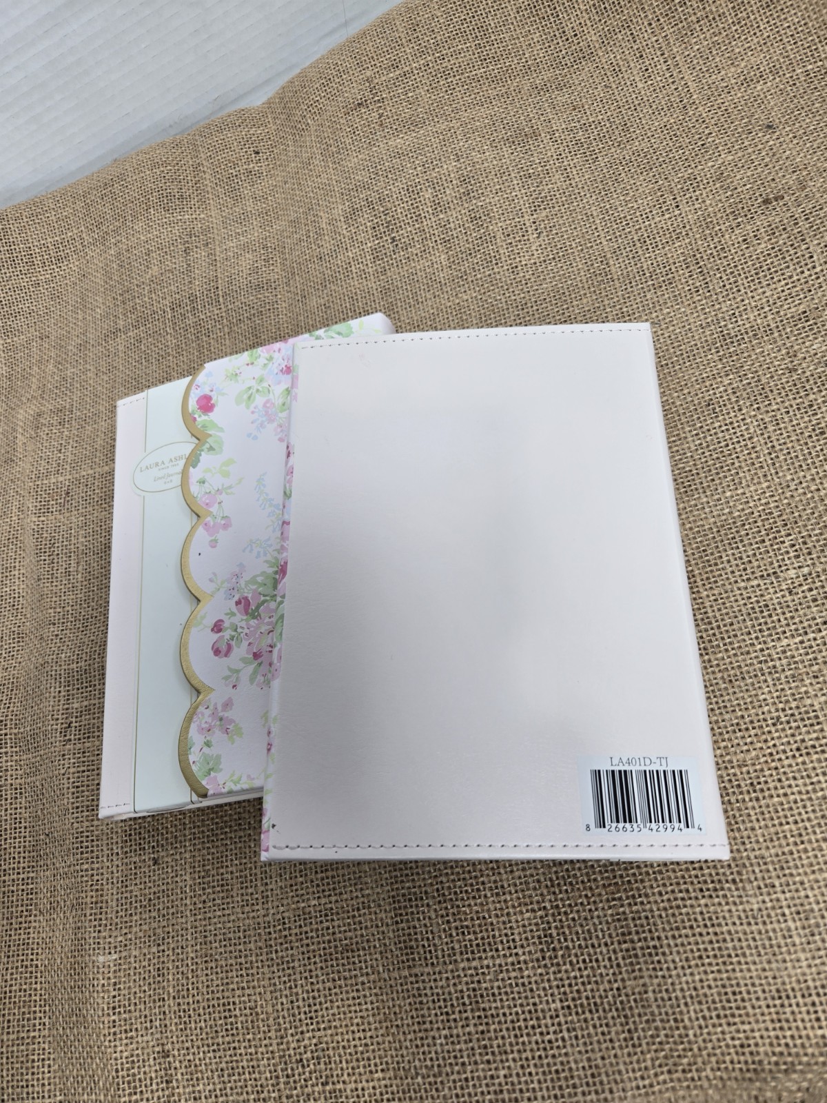 NEW Laura Ashley Flower Soft Peach Pink Flowers Faux Leather Journal Notebook
