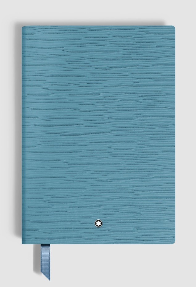 Montblanc Notebook #146 “4810 Small Smoky Blue” Lined Silver Cut Notebook 134710