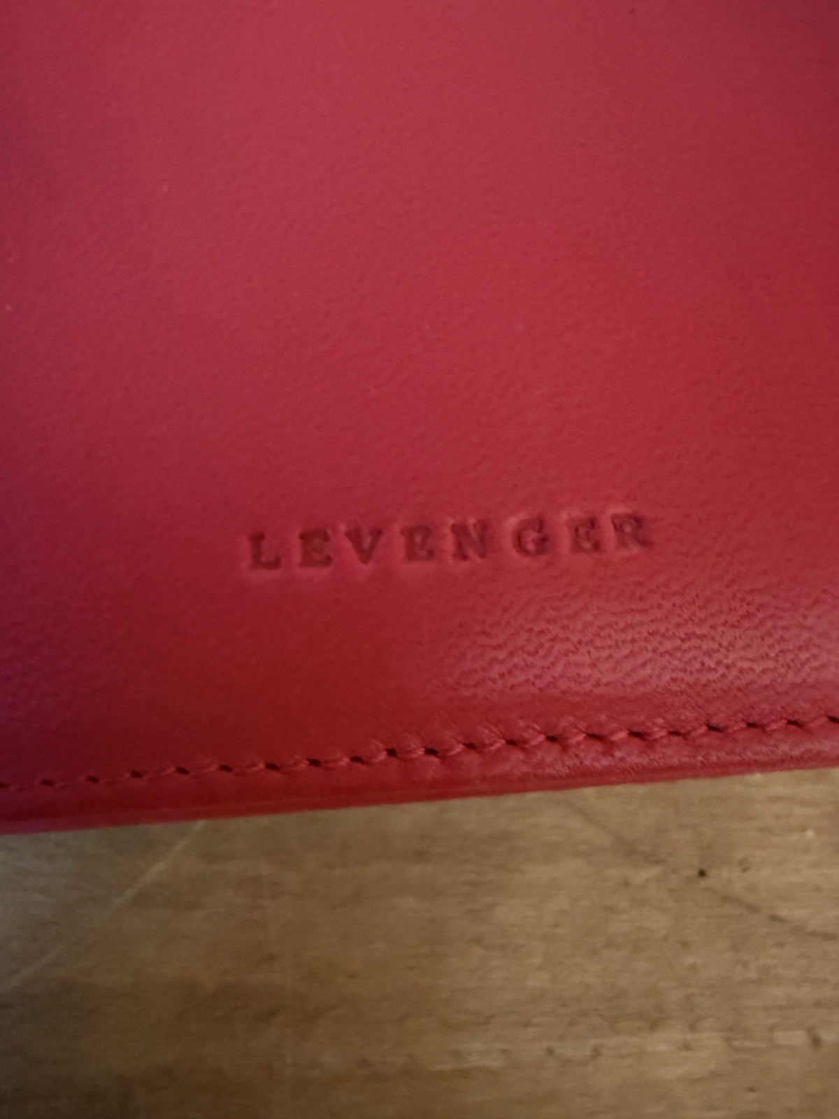 Levenger Red Leather Zip Around Portfolio Padfolio Organizer Letter Size EUC