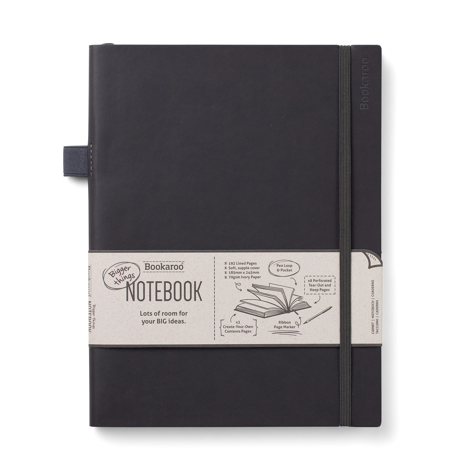 IF Bookaroo Bigger Things Notebook Journal – Black
