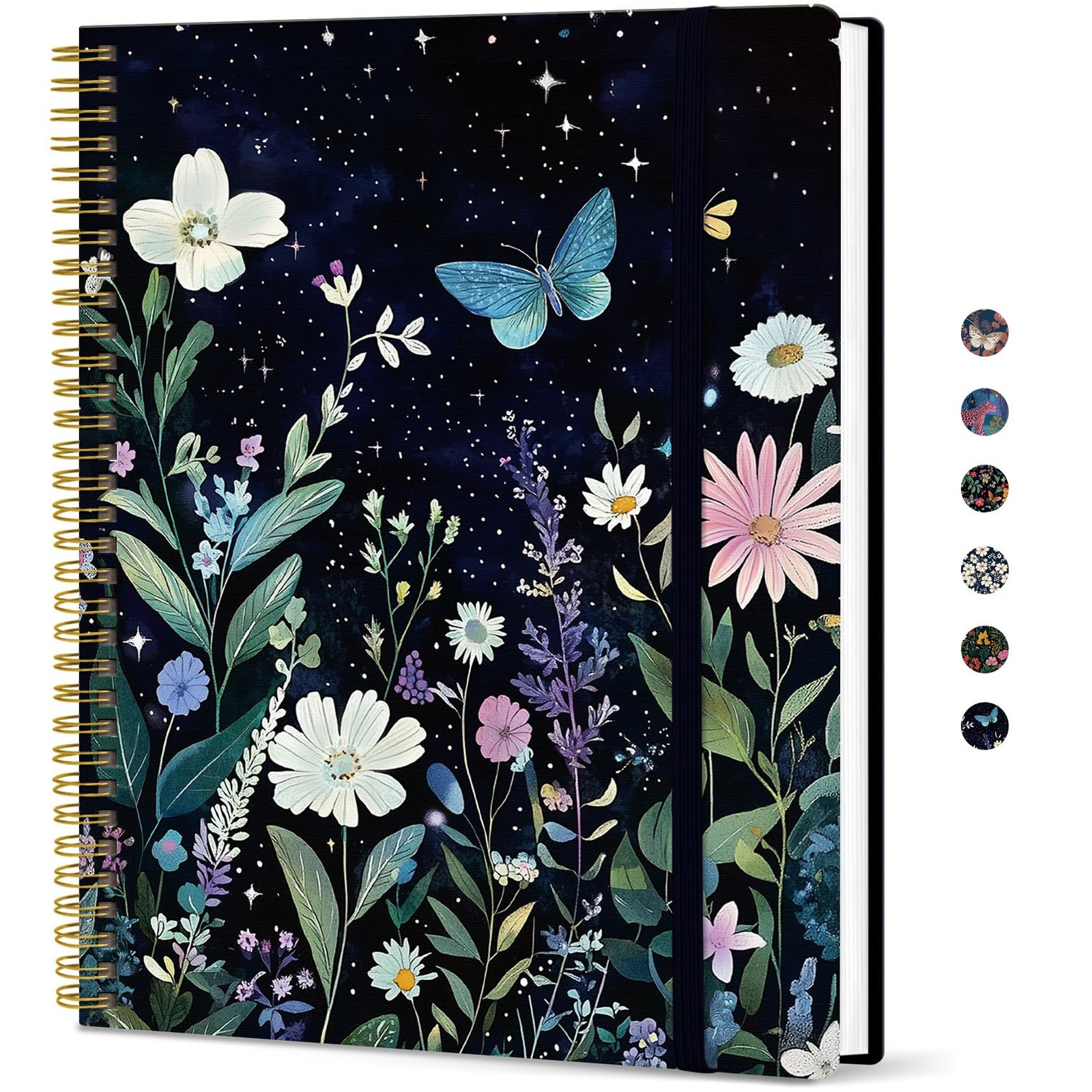 Taja Large Spiral Lined Journal for Women, 8.5″ x 11″ 8.5″x11″, A-Celestial