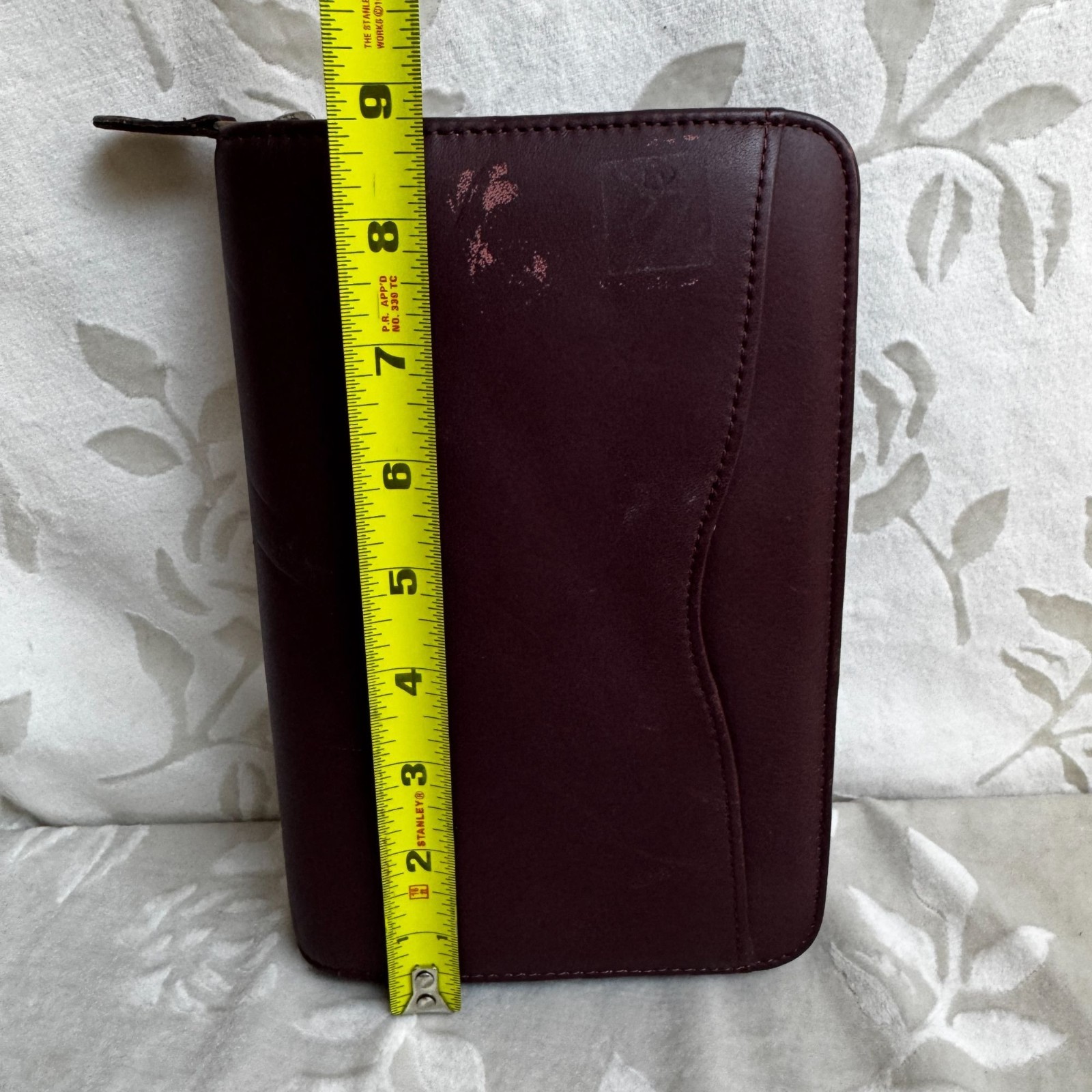 Vintage 1994 Day-Timer Leather Zip Planner Organizer With Inserts 6-Ring Binder