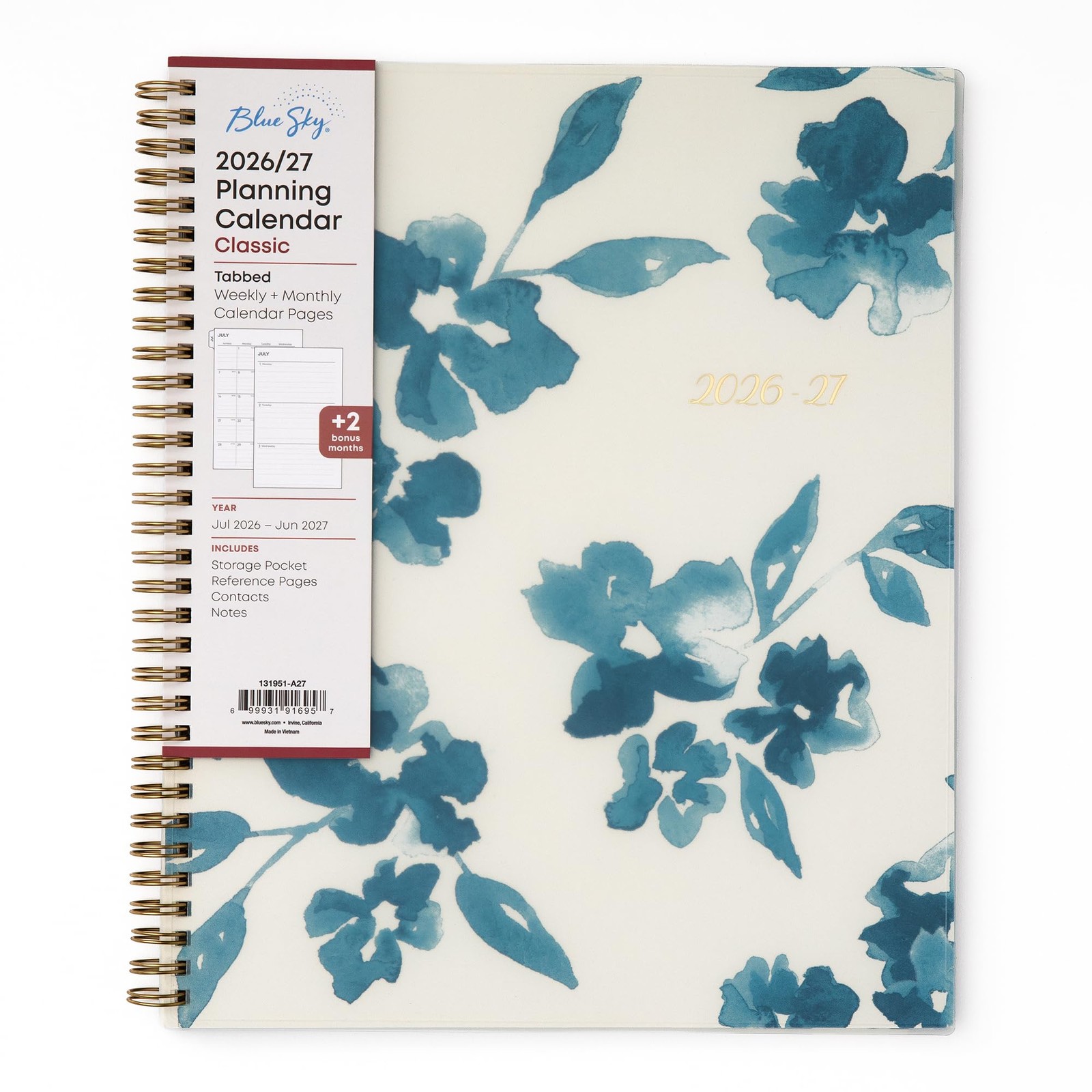 2026-2027 Weekly and Monthly Academic Year Planner Calendar, July 2026 – June…